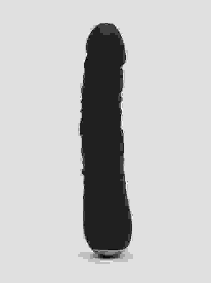Desire Luxury Rechargeable Realistic Dildo Vibrator 6.5 Inch, Black, hi-res